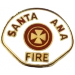 Fire Department Santa Ana, CA Firefighter Patch Metal Pin